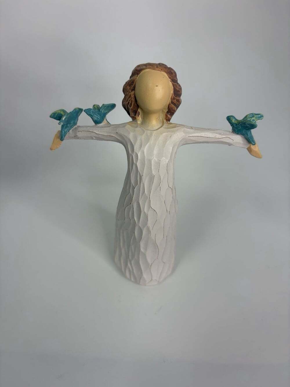 Willow Tree Happiness Figurine Blue Birds Joy/Delight 5”x5”